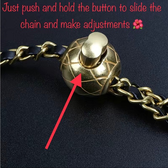 New Adjustable Crossbody Strap or Replacement Purse/Wallet Chain in Gold - Picture 9 of 11